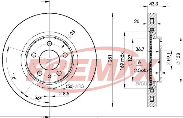 FREMAX BD-6811 - Спирачен диск vvparts.bg