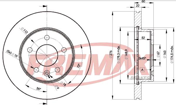 FREMAX BD-6380 - Спирачен диск vvparts.bg