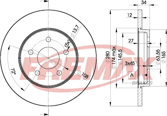 FREMAX BD-6768 - Спирачен диск vvparts.bg