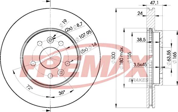 FREMAX BD-6767 - Спирачен диск vvparts.bg