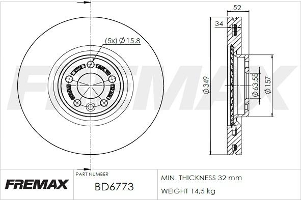 FREMAX BD-6773 - Спирачен диск vvparts.bg