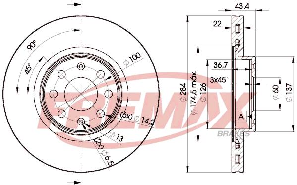 FREMAX BD-0922 - Спирачен диск vvparts.bg