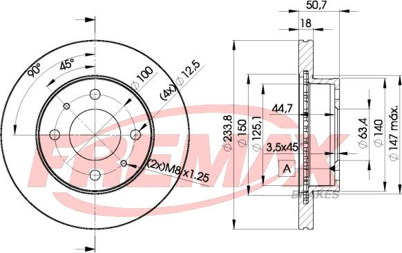 FREMAX BD-0550 - Спирачен диск vvparts.bg