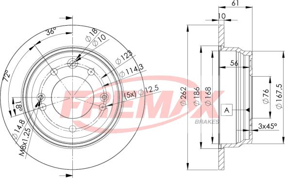 FREMAX BD-0581 - Спирачен диск vvparts.bg