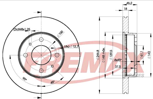 FREMAX BD-0602 - Спирачен диск vvparts.bg