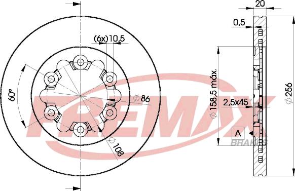 FREMAX BD-0001 - Спирачен диск vvparts.bg