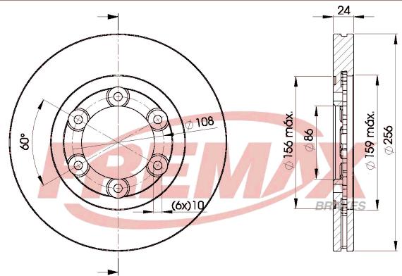 FREMAX BD-0007 - Спирачен диск vvparts.bg