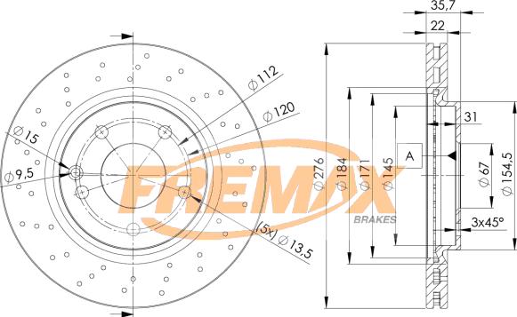 FREMAX BD-0115 - Спирачен диск vvparts.bg