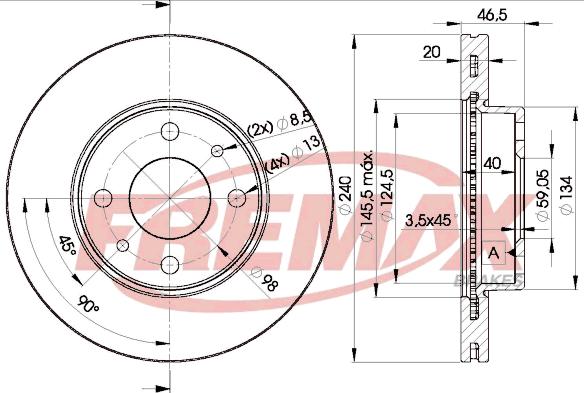 FREMAX BD-0178 - Спирачен диск vvparts.bg