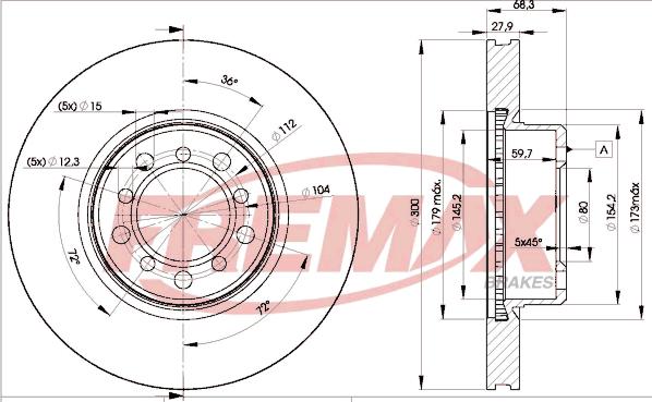 FREMAX BD-0805 - Спирачен диск vvparts.bg