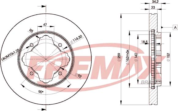 FREMAX BD-0836 - Спирачен диск vvparts.bg