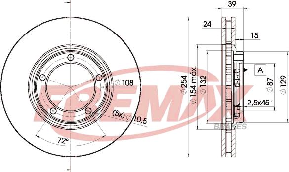 FREMAX BD-0301 - Спирачен диск vvparts.bg