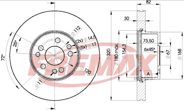 FREMAX BD-0212 - Спирачен диск vvparts.bg