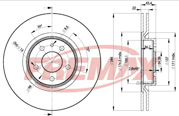 FREMAX BD-1548 - Спирачен диск vvparts.bg