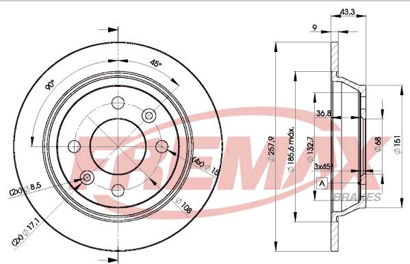 FREMAX BD-1543 - Спирачен диск vvparts.bg