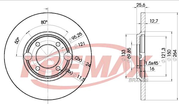 FREMAX BD-1504 - Спирачен диск vvparts.bg