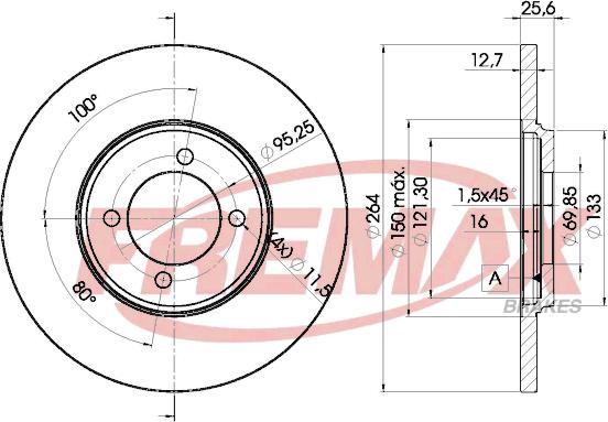 FREMAX BD-1505 - Спирачен диск vvparts.bg