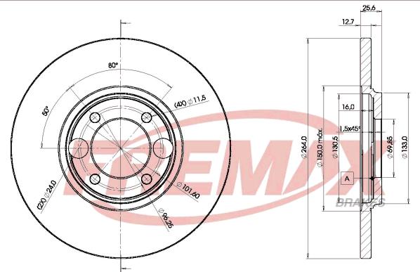 FREMAX BD-1503 - Спирачен диск vvparts.bg