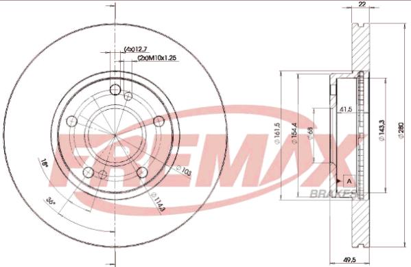 FREMAX BD-1057 - Спирачен диск vvparts.bg