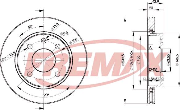 FREMAX BD-1064 - Спирачен диск vvparts.bg