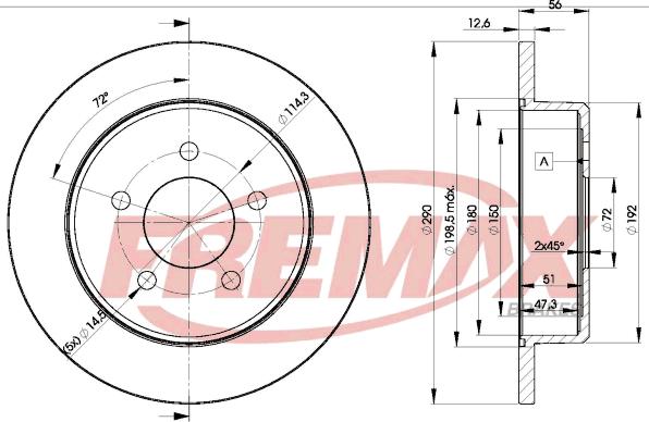 FREMAX BD-1023 - Спирачен диск vvparts.bg