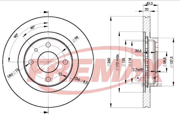 FREMAX BD-1073 - Спирачен диск vvparts.bg