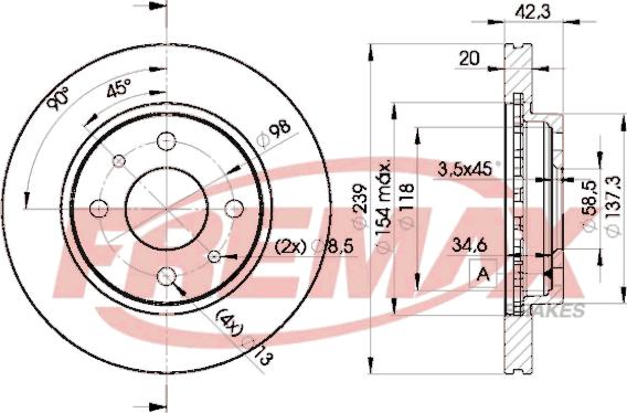 FREMAX BD-1072 - Спирачен диск vvparts.bg