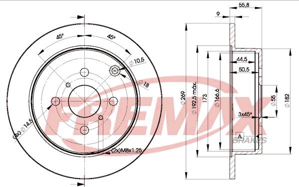 FREMAX BD-1221 - Спирачен диск vvparts.bg