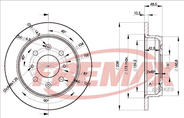 FREMAX BD-1703 - Спирачен диск vvparts.bg