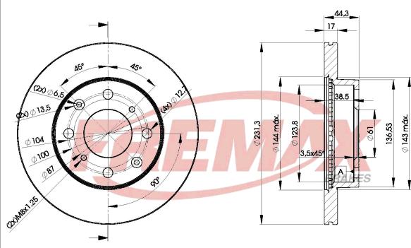 FREMAX BD-1702 - Спирачен диск vvparts.bg