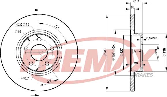 FREMAX BD-8567 - Спирачен диск vvparts.bg