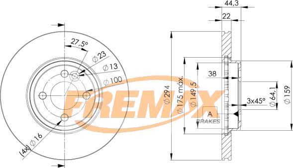 FREMAX BD-8570 - Спирачен диск vvparts.bg