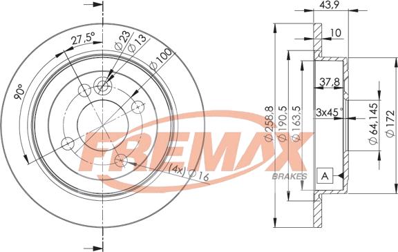 FREMAX BD-8571 - Спирачен диск vvparts.bg