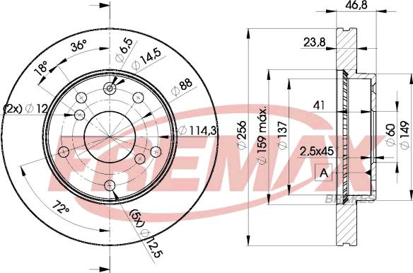 FREMAX BD-8673 - Спирачен диск vvparts.bg