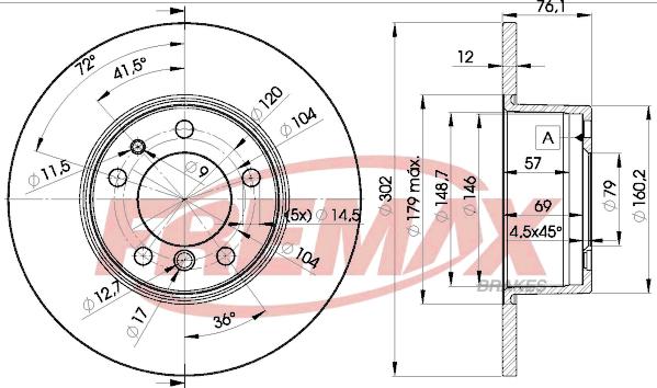 FREMAX BD-8042 - Спирачен диск vvparts.bg