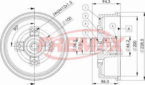 FREMAX BD-8001-KT - Спирачен барабан vvparts.bg