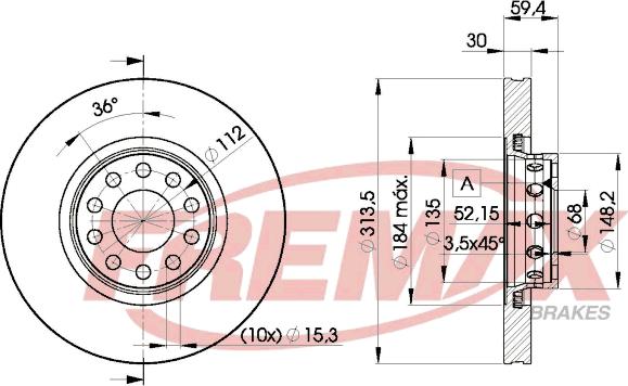 FREMAX BD-8015 - Спирачен диск vvparts.bg