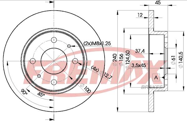 FREMAX BD-8120 - Спирачен диск vvparts.bg