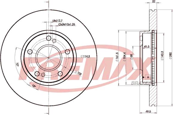 FREMAX BD-8801 - Спирачен диск vvparts.bg