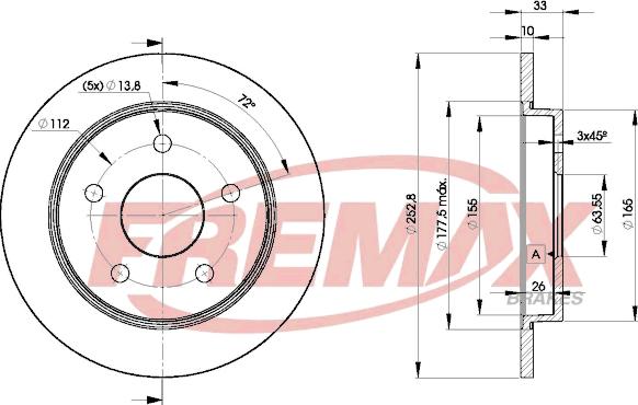 FREMAX BD-8215 - Спирачен диск vvparts.bg