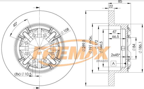 FREMAX BD-8773 - Спирачен диск vvparts.bg