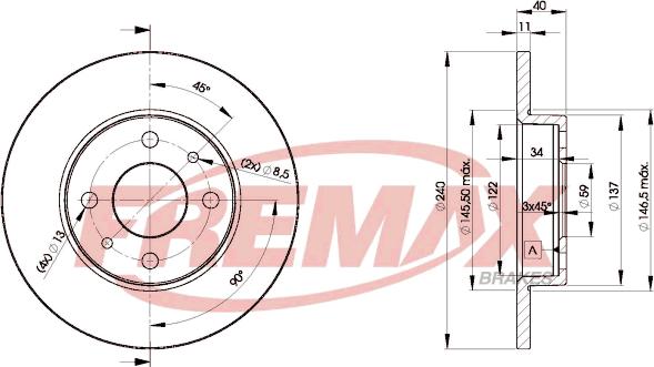 FREMAX BD-3465 - Спирачен диск vvparts.bg