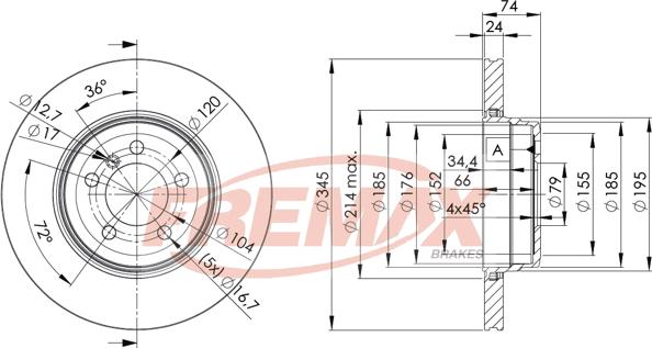 FREMAX BD-3409 - Спирачен диск vvparts.bg