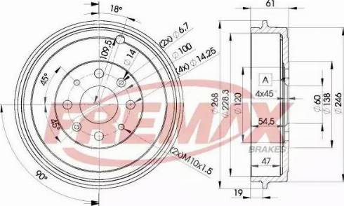 FREMAX BD-3043 - Спирачен барабан vvparts.bg