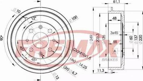 FREMAX BD-3042 - Спирачен барабан vvparts.bg