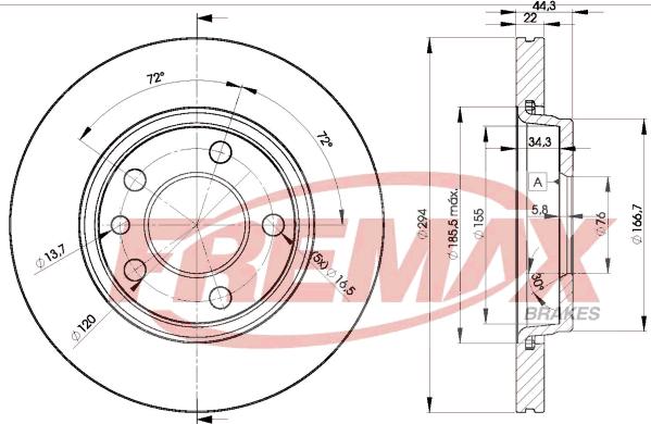 FREMAX BD-3021 - Спирачен диск vvparts.bg