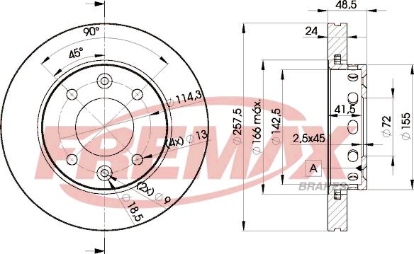 FREMAX BD-3248 - Спирачен диск vvparts.bg