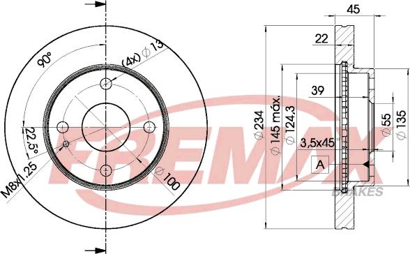 FREMAX BD-3255 - Спирачен диск vvparts.bg