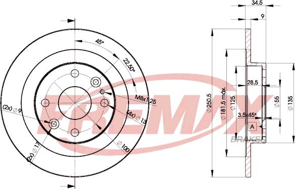 FREMAX BD-3257 - Спирачен диск vvparts.bg