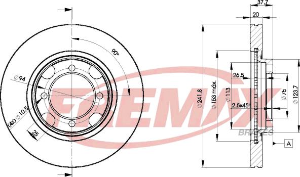 FREMAX BD-3264 - Спирачен диск vvparts.bg